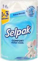 Полотенца бумажные 2-х слойные Extra Strong Comfort Selpak 1шт