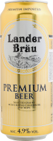 Пиво 0.5л 4.9% светлое фильтрованное пастеризованное Premium Lander Brau ж/б