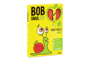 Конфеты фруктовые натуральные Яблоко Roll Bob Snail к/у 60г