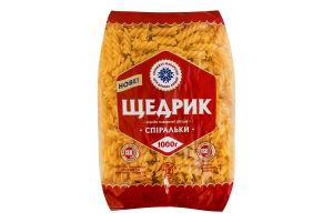 Щедрик Вироби макаронні фігурні "Спіральки" 1000гр