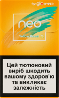Изделие табакосодержащее для электрического нагревания с фильтром Neo Demi Yellow boost 20шт