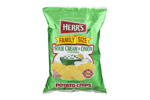 Herr's Ripples Potato Chips Sour Cream & Onion Family Size