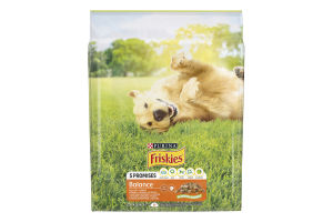 Корм сухий повнораціонний для дорослих собак з куркою, яловичиною та овочами Balance Friskies м/у 2.4кг