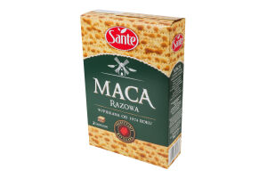 Маца Цільнозернова з борошна грубого помелу пшениці Sante к/у 180г