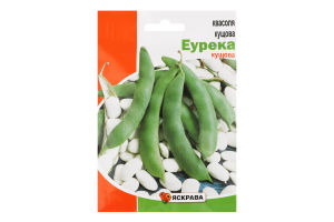Насіння Квасоля кущова Еурека пакет гігант 30г Яскрава
