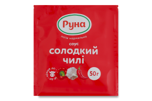 Соус пастеризований Солодкий чилі Руна м/у 50г