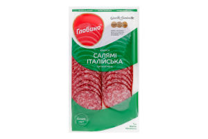 Ковбаса нарізка Салямі Італійська Глобино с/к в/с в/у 0.08кг