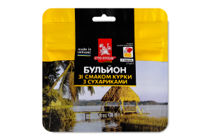 Бульон со вкусом курицы с сухариками Сто пудів д/п 17г
