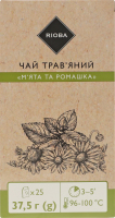 Чай травяной Мята и ромашка RIOBA к/у 25х1.5г