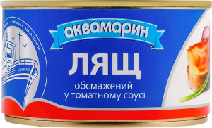 Лящ обсмажений в томатному соусі 230г ж/б Аквамарин