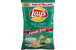 Lay's Potato Chips Sour Cream & Onion Family Size