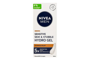 Гидрогель для чувствительной кожи и щетины Nivea Men 50мл