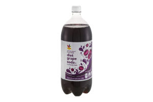 Ahold Diet Soda Grape Caffeine Free