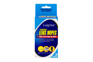 CareOne Pocket Sized Streak-Free Lens Wipes Extra-Large - 20 CT
