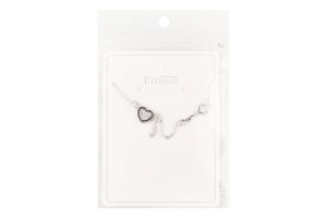 Ланцюжок сірий метал з підвіскою 40см FHF1549