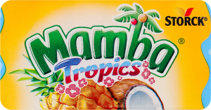 Цукерки жувальні Асорті Тропік Mamba м/у 26.5г