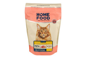 Корм д/дорослих котів великих порід Телятина з лососем та в"яленими томатами сухий 1,6кг Home Food