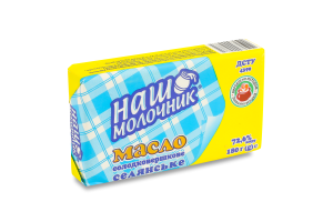 Масло сладкосливочное 72.6% Крестьянское Наш Молочник м/у 180г