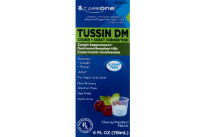 CareOne Tussin DM Cough + Chest Congestion Cherry/Menthol