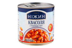 Квасоля у томатному соусі Ніжин з/б 420г