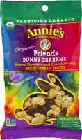 Annie's Homegrown Organic Friends Bunny Grahams Honey, Chocolate and Chocolate Chip Baked Graham Snacks