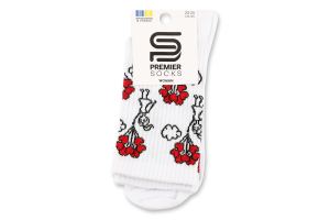 Шкарпетки жін Premier socks Серця в неб біл р23-25