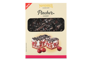 Торт бісквітний Пінчер з вишнею Nonpareil лоток 800г