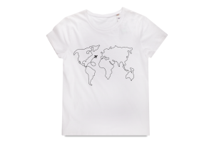 Футболка жіноча Sol's Pioneer World map білий L