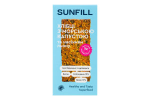 Хлібці з морською капустою та насінням льону SunFill к/у 100г