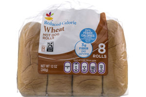 Ahold Reduced Calorie Wheat Hot Dog Rolls - 8 CT