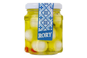Сыр 42% в оливковом масле нежный чесночный вкус Лабне Rory с/б 0.1кг