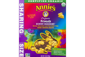 Annie's Homegrown Organic Friends Bunny Grahams Honey, Chocolate And Chocolate Chip Baked Graham Snacks