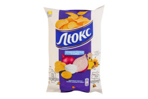 Чипси картопляні зі смаком сметани та цибулі Люкс м/у 125г