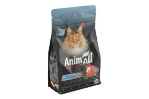 Корм д/котів з лососем білою рибою та свіжою індичкою сухий 400г AnimAll