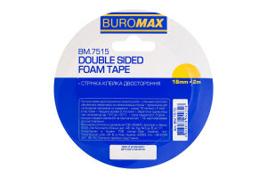 Лента клейкая двухсторонняя 18ммх2м №BM.7515 Buromax 1шт