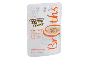 Purina Fancy Feast Broths Creamy with Chicken & Vegetables Gourmet Cat Complement
