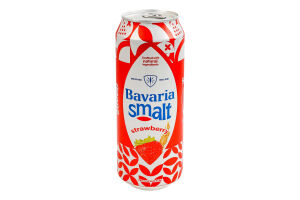 Напиток безалкогольный 0.5л 0% газированный солодовый Strawberry Bavaria Smalt ж/б