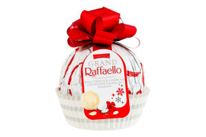 Шоколад белый фигурный со вкусом кокоса с кокосовой стружкой и кусочками миндаля Raffaello м/у 125г