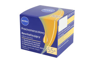 Крем для лица ночной против морщин + ревитализация с маслом авокадо, кальцием и пантенолом 55+ Nivea 50мл