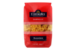 Изделия макаронные из твёрдых сортов пшеницы Farfalle Famiglia м/у 500г