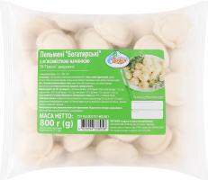 Пельмени замороженные с мясосодержащей начинкой Богатырские Полісся м/у 800г