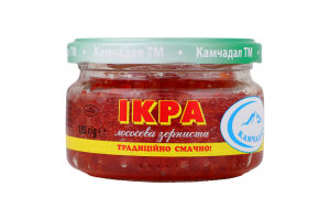 Икра лососевая зернистая соленая Камчадал с/б 185г