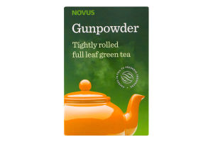 Чай зелений китайський байховий суцільнолистовий Gunpowder Novus к/у 100г