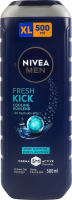 Гель для душу для тіла, обличчя і волосся 5в1 Заряд свіжості Nivea Men 500мл