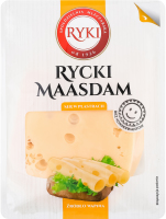 Сир Rycki Maasdam 45% нарізка 300г газ/уп Ryki