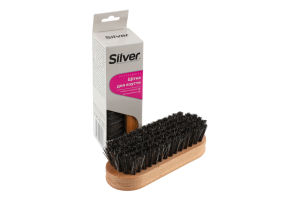 Щітка для взуття з натуральним кінським волоссям Silver 1шт