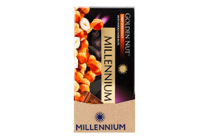 Шоколад чорний з цілими лісовими горіхами Golden Nut Millennium к/у 100г