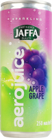 Сок восстановленный осветленный газированный пастеризованный яблочно-виноградный Aerojuice Jaffa ж/б 250мл