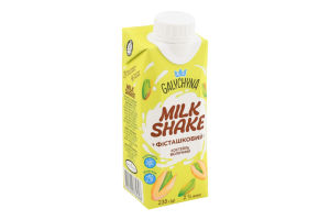 Коктейль молочный 2% ультрапастеризованный с наполнителем Фисташковый Milk Shake Galychyna т/п 235г