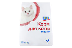 Корм сухий повнораційний для дорослих котів м'ясний aro м/у 400г